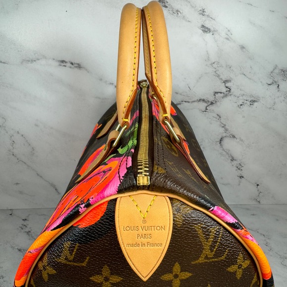 Louis Vuitton Monogram Roses Speedy 30 bag LV Vintage Flower Tote Sprouse Tote - Picture 14 of 16